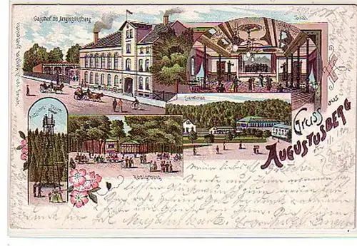 00947 Ak Lithographie Gruss d'Augustusberg 1900