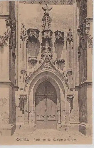 00946 Ak Rochlitz Portal an der Kunigundenkirche um 1910