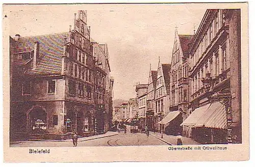 00944 Ak Bielefeld Obernstrasse avec Crüwellhaus 1920