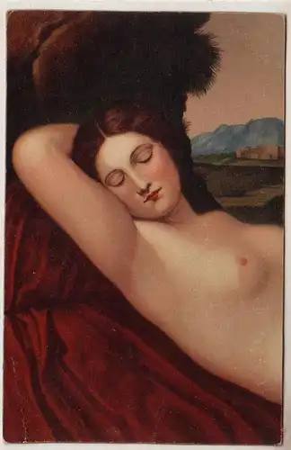 00939 Kunst Ak Erotik "Schlummernde Venus" um 1920