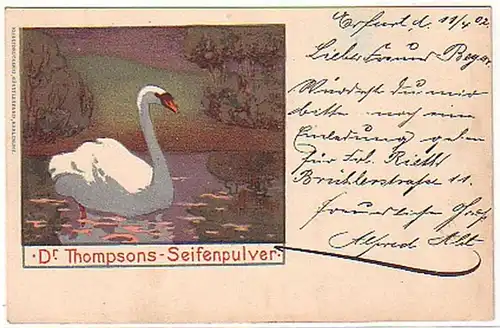 00933 Ak Werbung Reklame Dr. Thompsons Seifenpulver 1902
