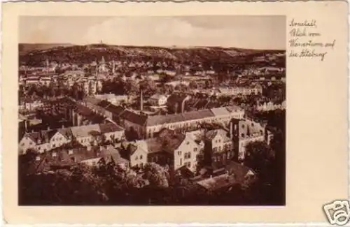 00928 Ak Arnstatdt Blick vom Wasserturm auf d. Alteburg