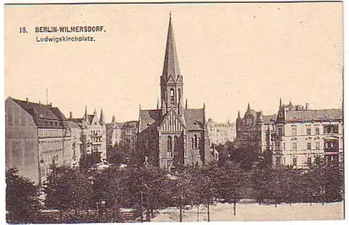 00922 Ak Berlin Wilmersdorf Ludwigskirchplatz um 1910
