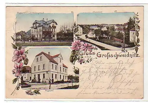 00917 Ak Lithographie Gruss aus Großschweidnitz 1911