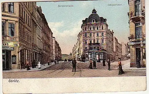 00909 Ak Görlitz Berliner- Ecke Salomonstrasse 1909