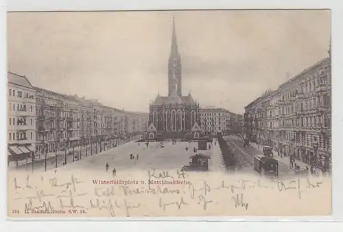 00864 Ak Berlin Winterfeldtplatz Matthiaskirche 1901