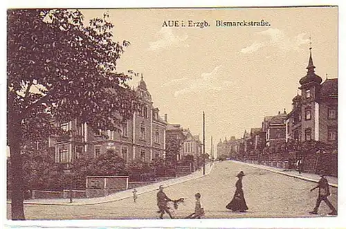 00861 Ak Aue im Ergebirge Bismarckstraße um 1910
