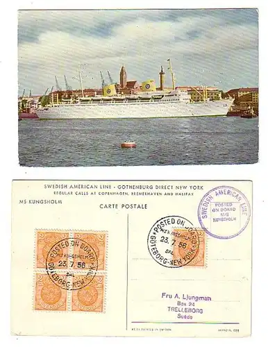 00857 Ak Suède Göteborg MS Kungsholm 1956