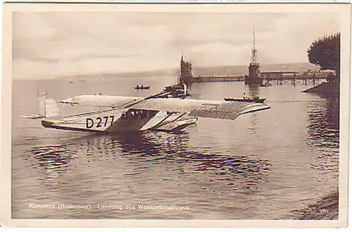 00855 Ak Constanz Débarquement de l'avion d'eau vers 1940