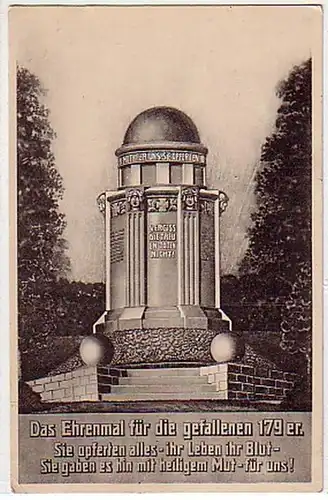 00854 Ak Kriegerdenkmal Leisnig 179er um 1930