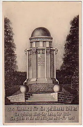 00854 Ak Monument guerrier Leisnig 179 vers 1930