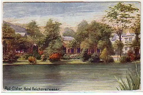 00809 Ak Bad Elster Hotel Reichsverweser 1920