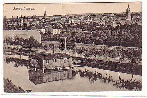 00792 Feldpost Ak Sangerhausen Totalansicht 1917