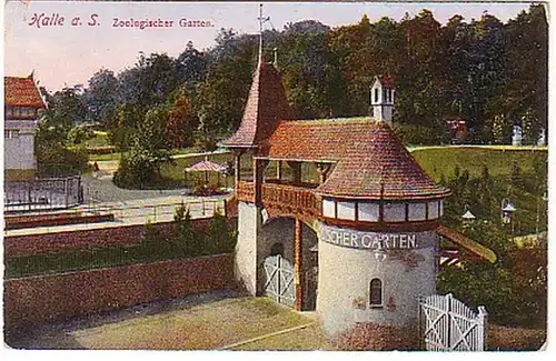 00787 Ak Halle a.S. Jardin Zoologique vers 1915