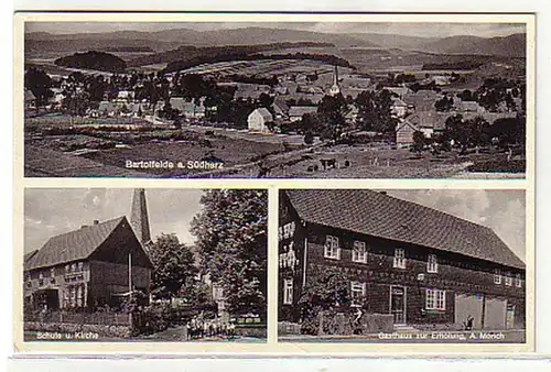 00781 Ak Salutation de Bartolfelde au Südharz Gasthof 1940