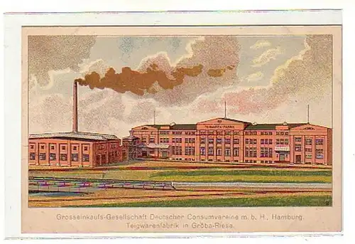 00766 Ak Teigwarenfabrik in Gröba-Riesa um 1915