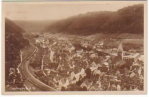 00733 Ak Geislingen à la montée Vue totale vers 1935