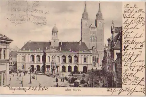 00688 Ak Magdeburg alter Markt 1903