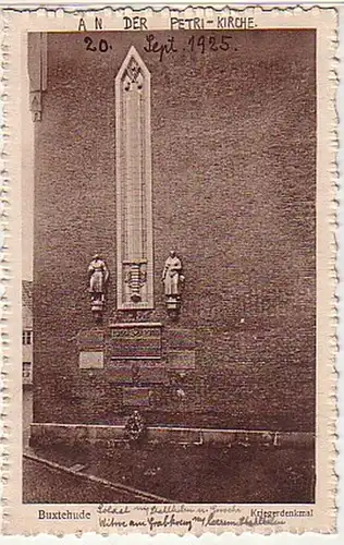 00687 Ak Buxtehude Monument aux Guerriers 1925