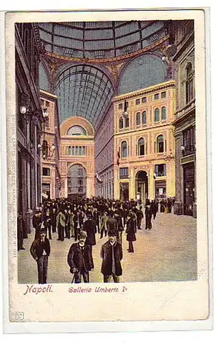 00667 Ak Italie Napoli Galleria Umberto vers 1920