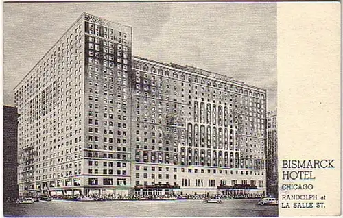 00663 Ak Chicago Bismarck Hotel vers 1930