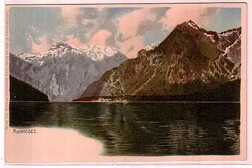 00647 Ak Lithographie Königsee Bayern um 1900