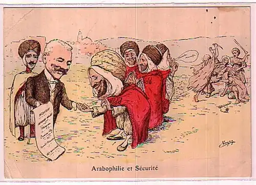 00633 Ak humour France Arabie vers 1910