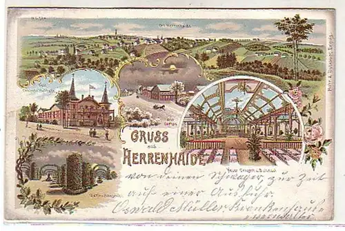 00624 Ak Gruss aus Herrenhaide Gasthaus um 1910