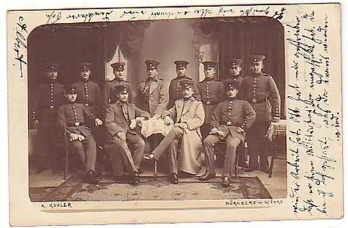 00612 Ak Militär Soldaten Gruppenbild Nürnberg 1911