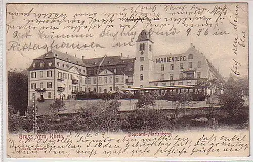 00605 Ak Salutation du Rhin Boppard Marienberg 1903