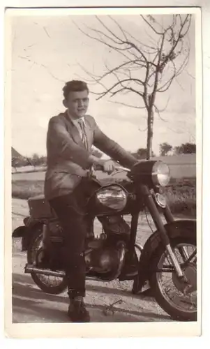 00596 Original Foto altes Motorrad um 1940