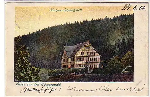 00553 Ak Gruß aus dem Schwarzwald Schweigmatt 1904