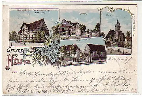 00547 Ak Gruss aus Helfta Gasthaus usw. 1901