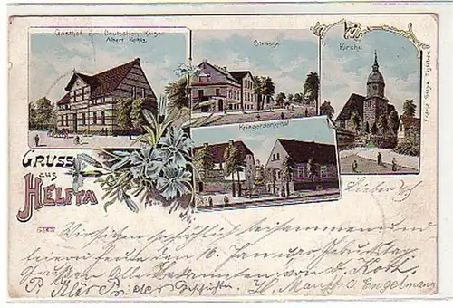 00547 Ak Gruss de Helfta Hostal etc. 1901