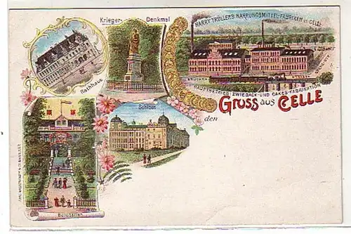 00530 Ak Gruss de l'usine alimentaire de Celle vers 1900
