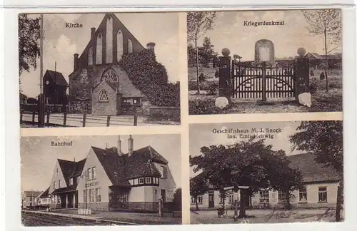 00524 Salutation multi-images Ak d'Edewecht à Oldenburg 1930