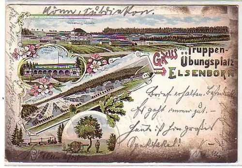 00513 Ak Gruss vom Truppen-Übungsplatz Elsenborn 1899