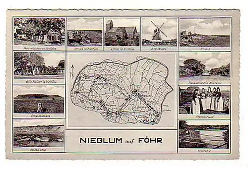 00508 Mehrbild Ak Nieblum auf Föhr 1959