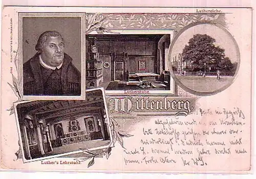00453 Ak Wittenberg avec Martin Luther vers 1900