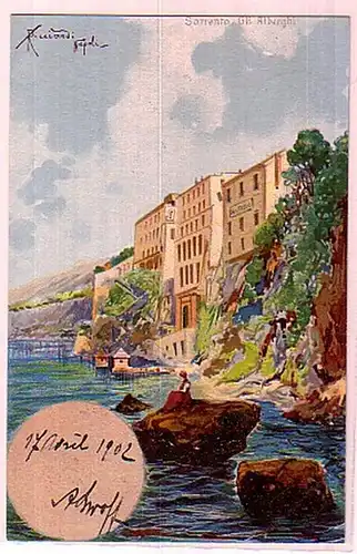 00449 Ak Italien Sorrento Gli Alberghi 1902