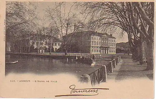 00434 Ak Frankreich Annecy L`Hotel de Ville 1908
