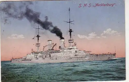 00432 Bateau de guerre S.M.S. "Mecklembourg" 1916