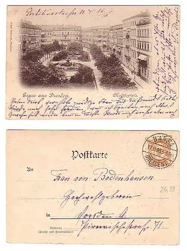 00415 Hansa Privatpost Ak Dresden Moltkeplatz 1898