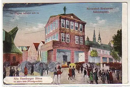 00406 Ak Hamburg Börsenhof Restaurant Adolphsplatz 1914