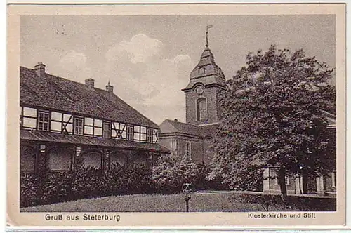 00400 salutation Ak de Steterburg Klosterkiche et stylo1930