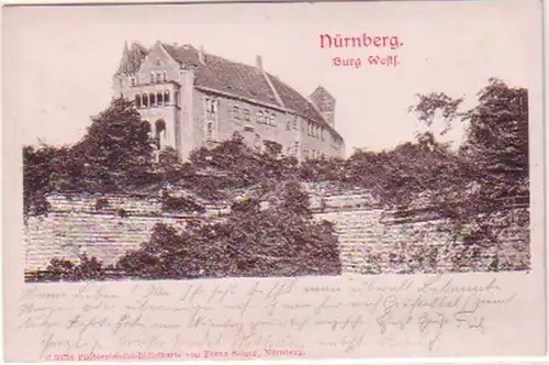 00383 Präge Ak Nürnberg Burg Westseite 1903