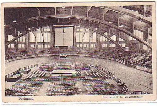 00380 Ak Dortmund Innenansicht der Westfalenhalle 1930