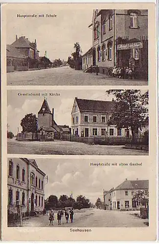 00379 Ak Seehausen près de Leipzig Hauptstraße 1928