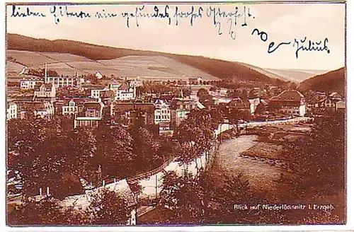 00358 Ak Vue sur Niederlossnitz dans les montagnes Métallifères 1927