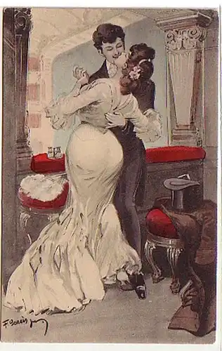 00356 Ak Erotik Paar im Theater um 1910